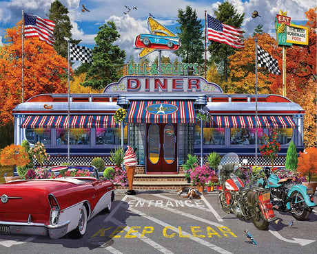 White Mountain Puzzles Bill & Sally's Diner - 1000 Piece Jigsaw Puzzle