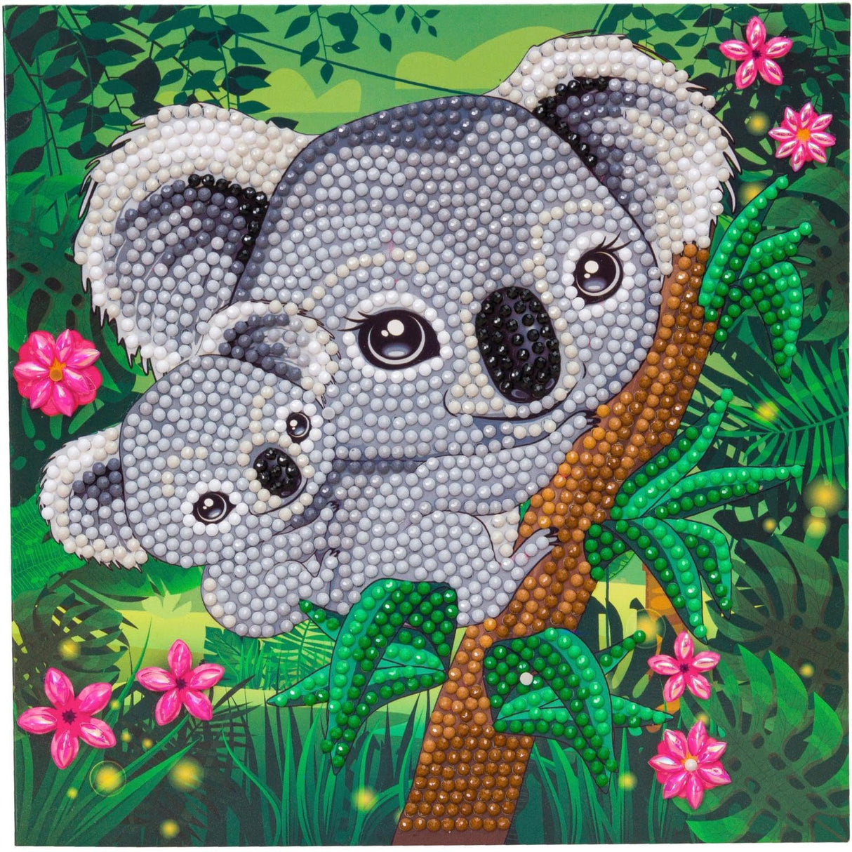 Crystal Art Diamond Painting Card Kit - Koala Hugs- Create Your Own 7"x7" Card Kit - for Ages 8 and up