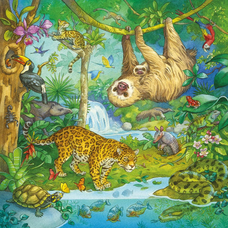 Ravensburger Jungle Fun Puzzle Set | 3x49 Piece Jigsaw Puzzles for Kids | Screen-Free Activity | Boosts Concentration and Focus | Great Gift