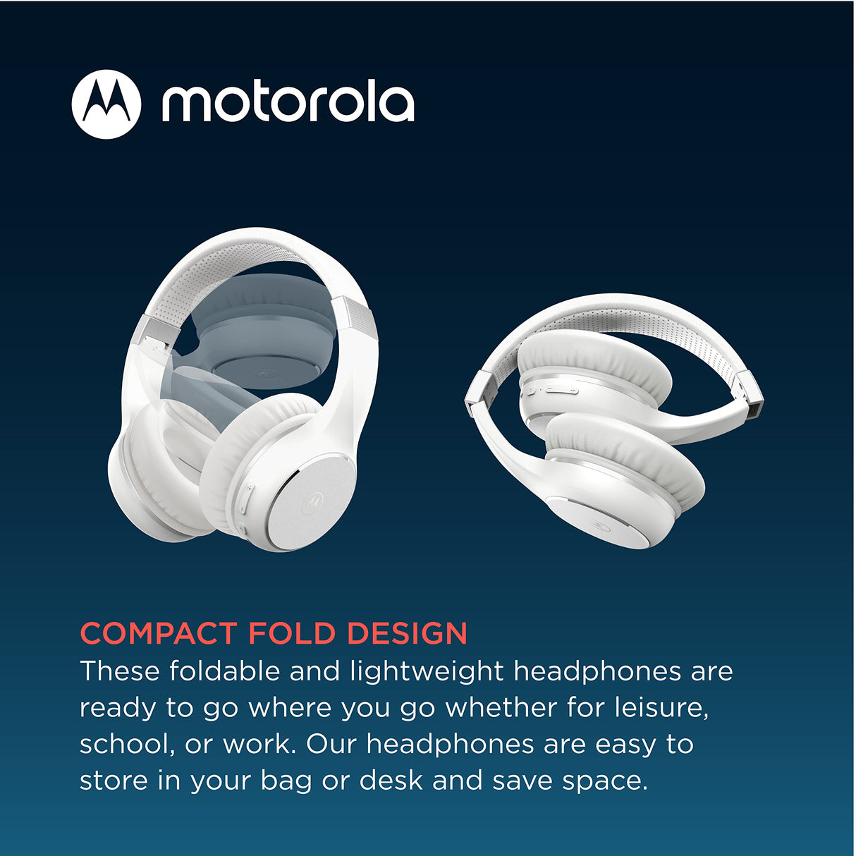 Motorola - Xt200 Over Ear Bluetooth Headphones - White