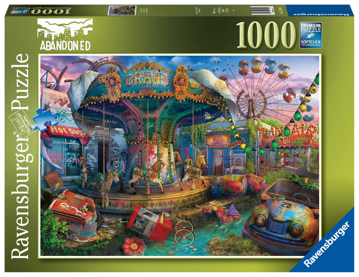 Ravensburger Abandoned Series: Gloomy Carnival - 1000 Piece Jigsaw Puzzle for Adults | Unique Softclick Technology | Premium Quality Material | Ideal for Family Fun Idea