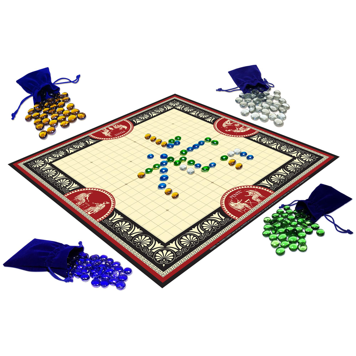 Deluxe Pente, by Winning Moves Games USA, Family Strategy Game of Capture Stones for 2 to 4 Players, Ages 8+