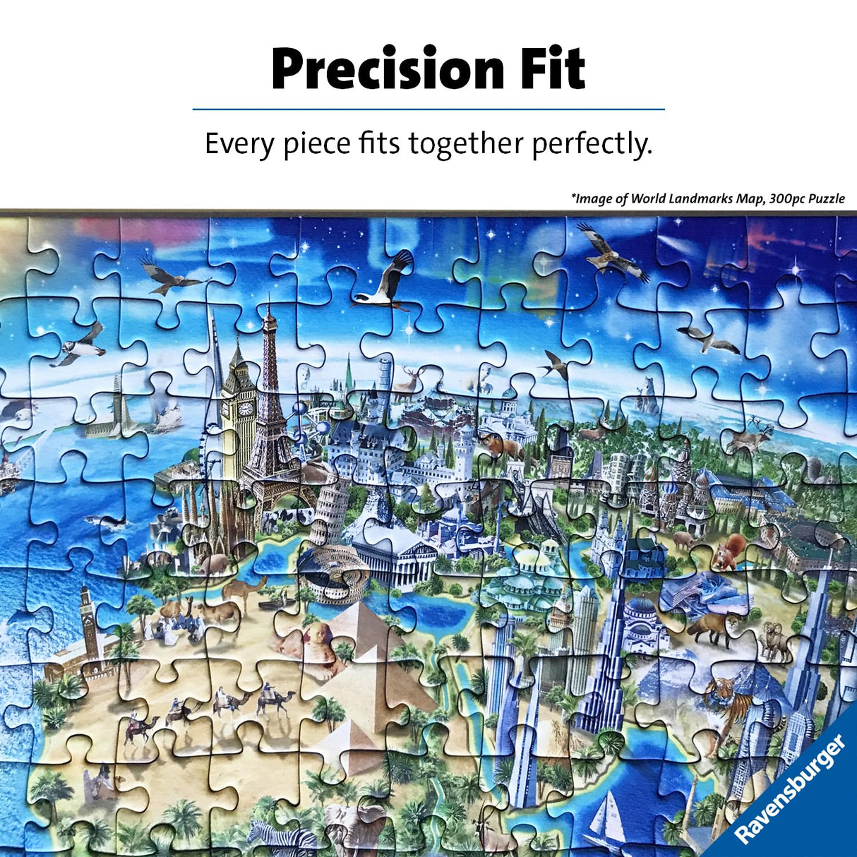 Ravensburger Rocky Mountain Reflections 300 Large Format Jigsaw Puzzle for Adults - Easy to See & Easy to Hold Large Pieces Fit Together Perfectly