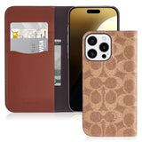 Coach - Folio Case For Apple Iphone 16 Pro Max - Signature Tan