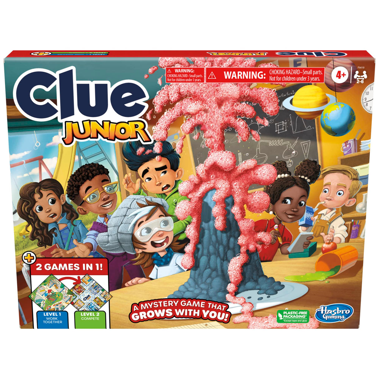 Clue Junior Board Game | 2-Sided Gameboard, 2 Games in 1 | 2 to 6 Players | Mystery Games for Kids | Back to School Gifts | Classroom Preschool Games | Ages 4+