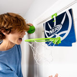 Nerf Mini Over The Door Basketball Hoop - Nerfoop Indoor Basketball Hoop for Kids - Toy Door Basketball Hoop + Mini Foam Basketball Game Set - Perfect for Bedroom Indoor Basketball - Green