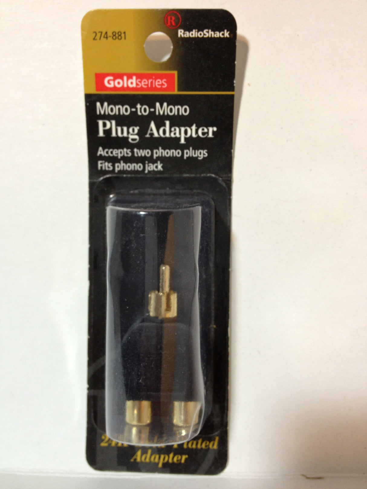 Y-ADAPTER PHONO PLUG-TO-RCA JACKS