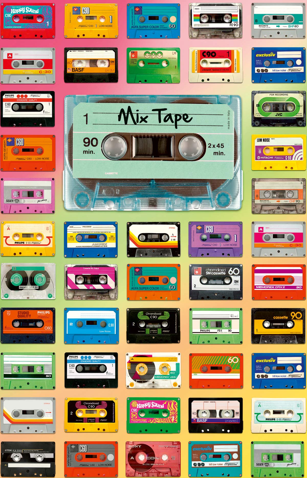 Ravensburger Puzzle Moment: Mix Tape | 200-Piece Jigsaw Puzzle for Adults & Kids | Unique Softclick Technology | Vibrant, Glare-Free Imagery | FSC Certified Materials