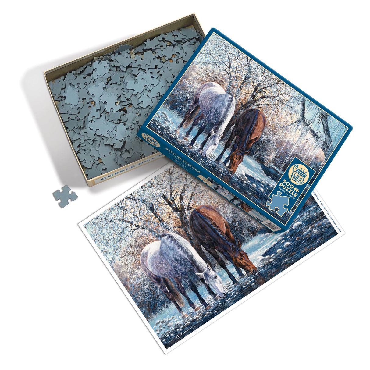 Cobble Hill 500 Piece Puzzle - Winter's Beauty - Sample Poster Included