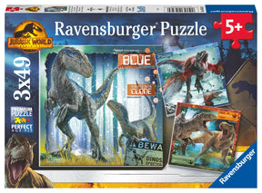 Ravensburger Jurassic World Dominion 3 x 49 Piece Jigsaw Puzzle Set for Kid