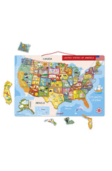 Janod Magnetic USA Map, 48 pieces 19.7-Inches x 13.4-Inches