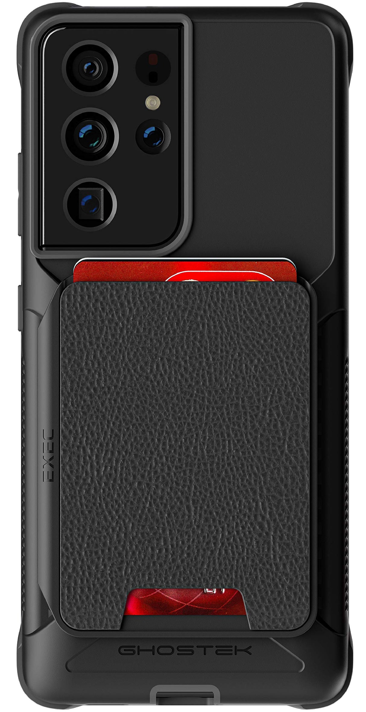 GHOSTEK GALAXY S21 - MAGNETIC WALLET CASE WITH LEATHER CARD