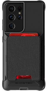 GHOSTEK GALAXY S21 - MAGNETIC WALLET CASE WITH LEATHER CARD