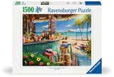 Ravensburger Beach Bar Breezes 1500-Piece Jigsaw Puzzle - Engaging Beach-Themed Artwork | Premium Quality | Perfect Interlocking Fit | Ideal for Adults and Kids Aged 14+