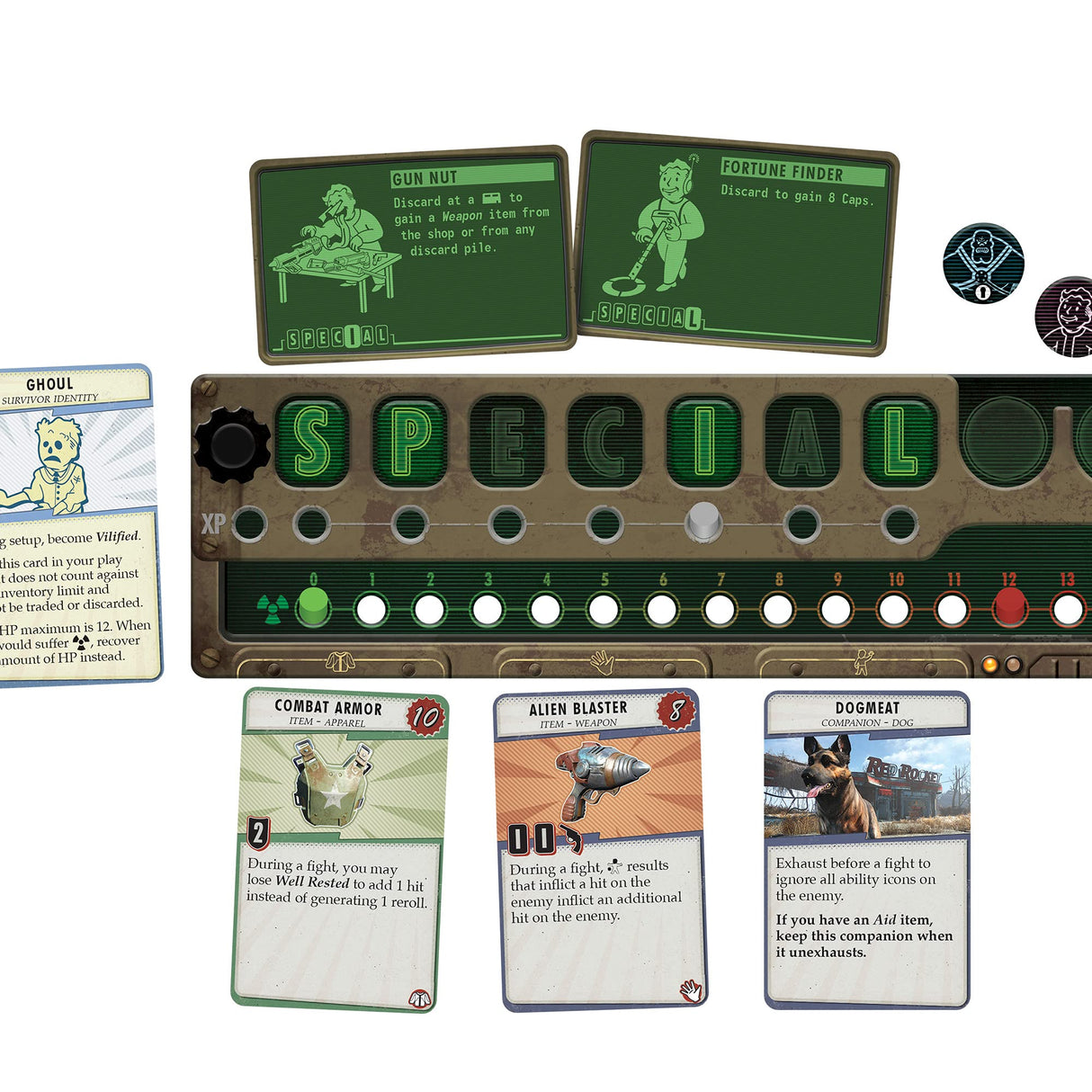 Fallout The Board Game (Base) | Strategy | Apocalyptic Adventure Game for Adults and Teens | Ages 14 and up | 1 to 4 Players | Average Playtime 2-3 Hours | Made by Fantasy Flight Games