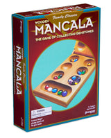 Pressman Mancala - Real Wood Folding Set, with Multicolor Stones by Pressman, 2 players