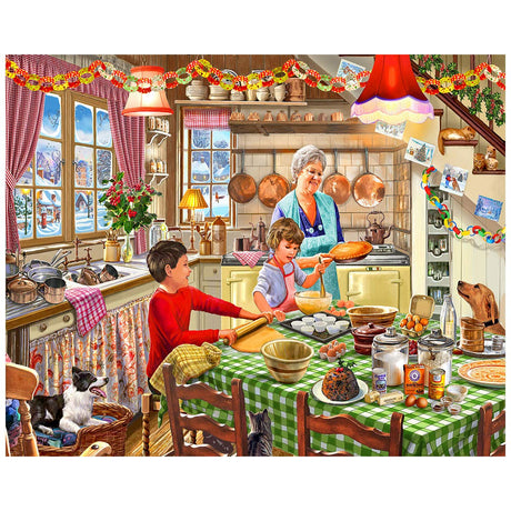 White Mountain Christmas at Grandma's Christmas Puzzles 1000 Pieces Jigsaw Puzzle for Adults and Family