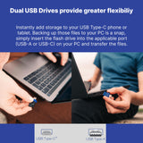 Verbatim 16GB Store ‘n’ Go Dual OTG USB 3.2 Gen 1 Flash Drive for USB-C Devices – 2 in 1 Type C Thumb Drive