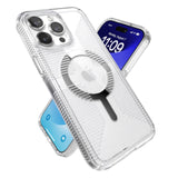 Speck - Gemshell Grip Magsafe Case For Apple Iphone 15 Pro Max - Clear And Chrome