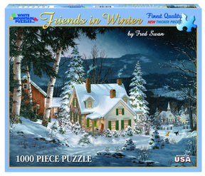 White Mountain Puzzles - Friends in Winter - 1000 Piece Jigsaw Puzzle