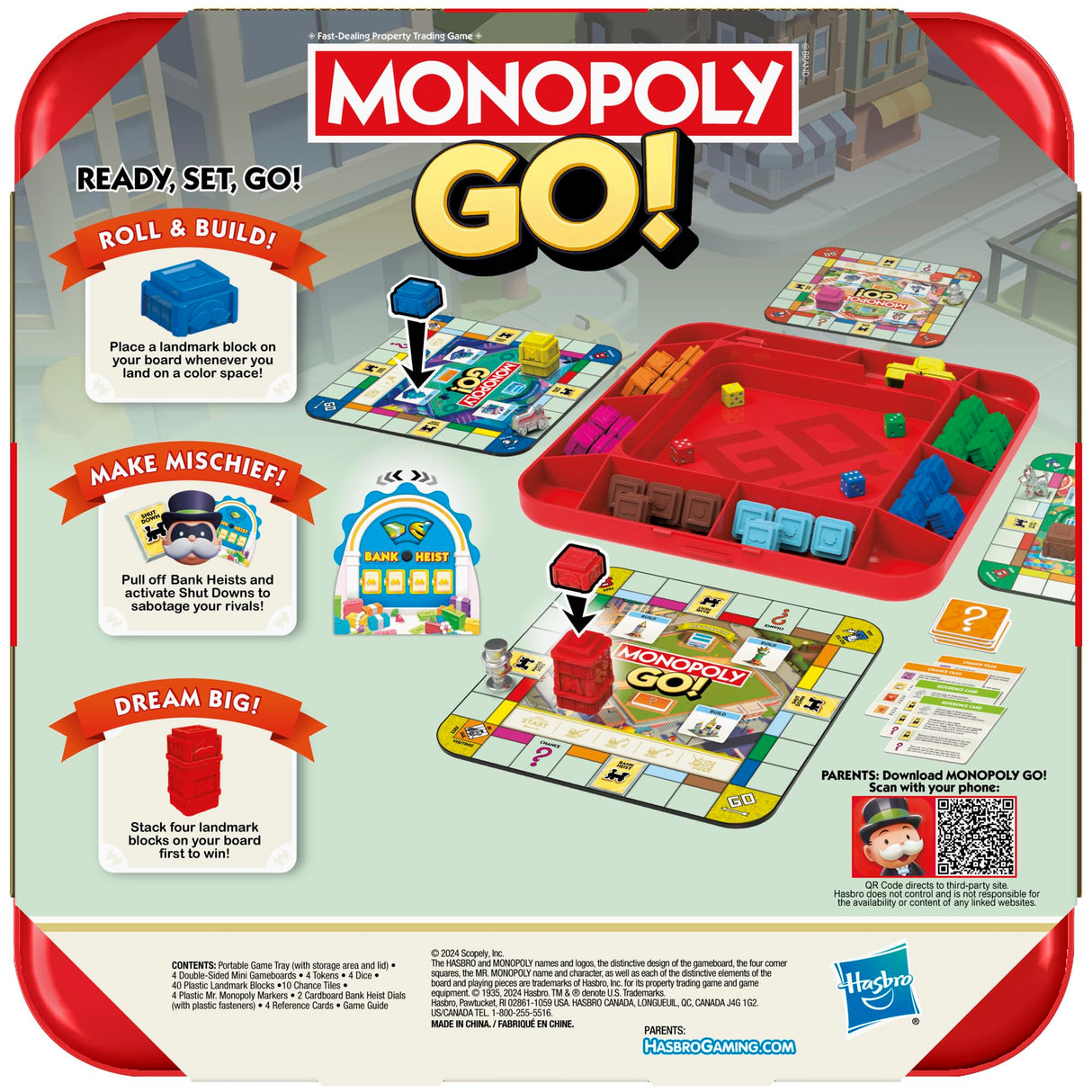 Monopoly GO! Board Game | Inspired by The Popular Mobile Board Game | Ages 8+ | 2-4 Players | 15 Mins. | Family Games | Travel Games for Kids and Adults