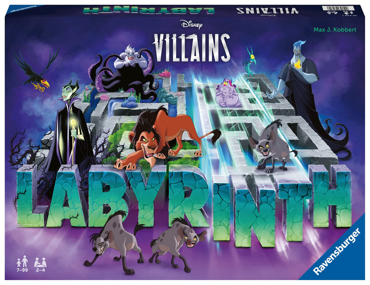 Ravensburger Disney Villains Labyrinth Board Game - Engaging Family Fun for Ages 7 and Up | Dynamic Maze Puzzle | Quality Design | Ideal Gift for Disney Fans