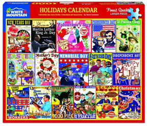 White Mountain Puzzles - Holiday Calendar - 1000 Piece Jigsaw Puzzle
