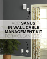 Sanus Adjustable Sonos Wall Mount for Sonos One, Play:1, & Play:3 - Tool Free Tilt & Swivel Adjustments for Best Audio - Pair (Black) - WSWM22-B1