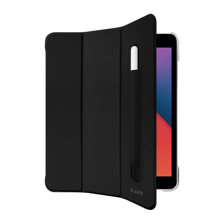 IPAD 10.2-INCH (2021) LAUT HUEX FOLIO CASE WITH PEN HOLDER- BLACK