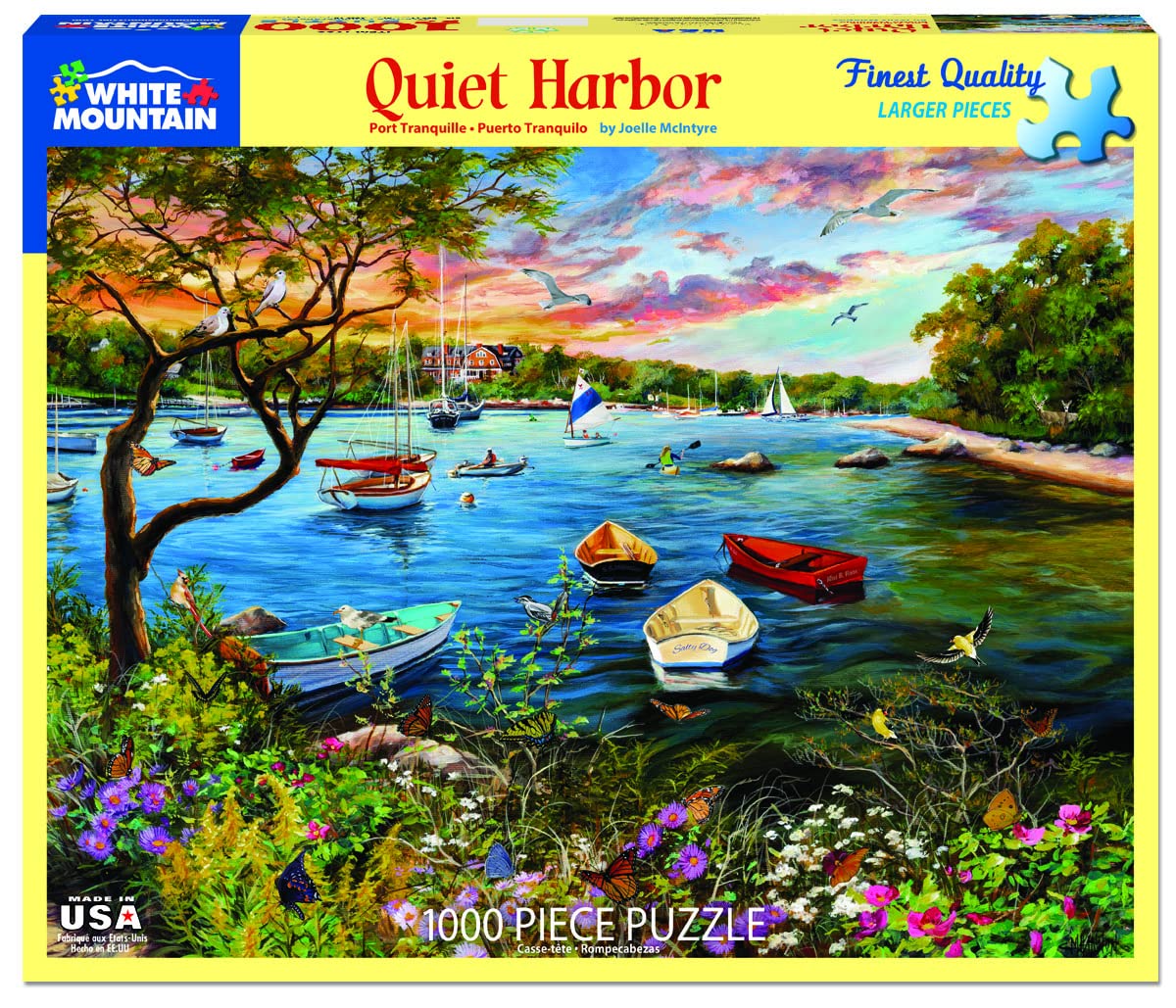 White Mountain Puzzles Quiet Harbor, 1000 Piece Jigsaw Puzzle