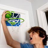 Nerf Mini Over The Door Basketball Hoop - Nerfoop Indoor Basketball Hoop for Kids - Toy Door Basketball Hoop + Mini Foam Basketball Game Set - Perfect for Bedroom Indoor Basketball - Green