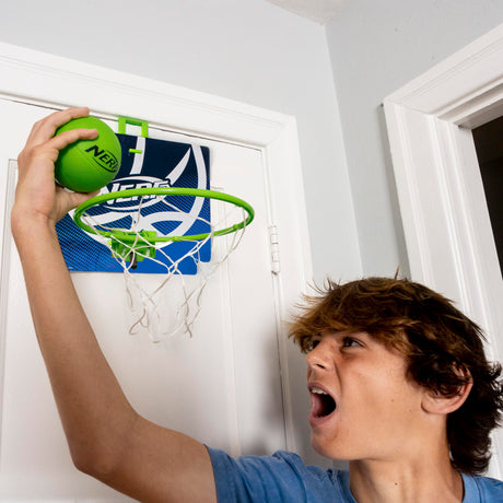 Nerf Mini Over The Door Basketball Hoop - Green