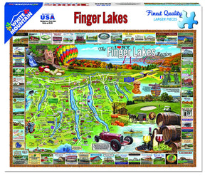 White Mountain Puzzles - Finger Lakes - 1000 Piece Jigsaw Puzzle