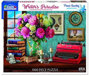 White Mountain Puzzles - Writer’s Paradise - 1000 Piece Jigsaw Puzzle