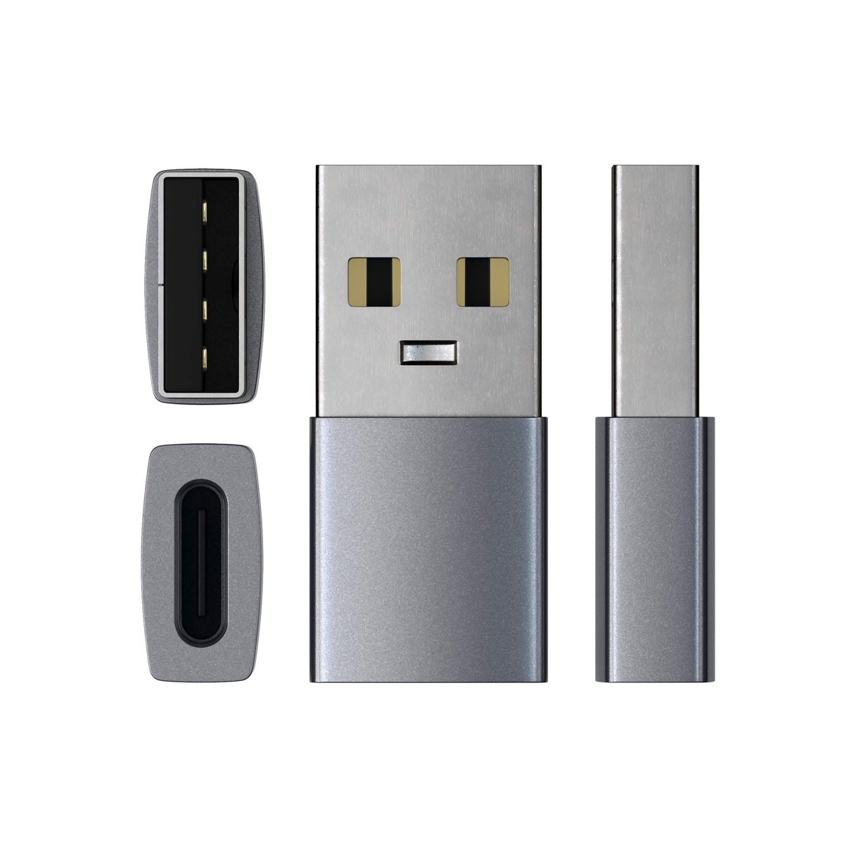 Satechi - Aluminum Usb A 3.0 To Usb C Adapter - Space Gray