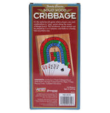 Family Classics Cribbage - Solid Wood Continuous 3 Track Board with Built-In Storage Compartment for Pegs