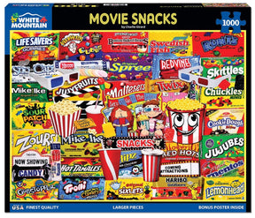 White Mountain Puzzles - Movie Snacks - 1000 Piece Jigsaw Puzzle