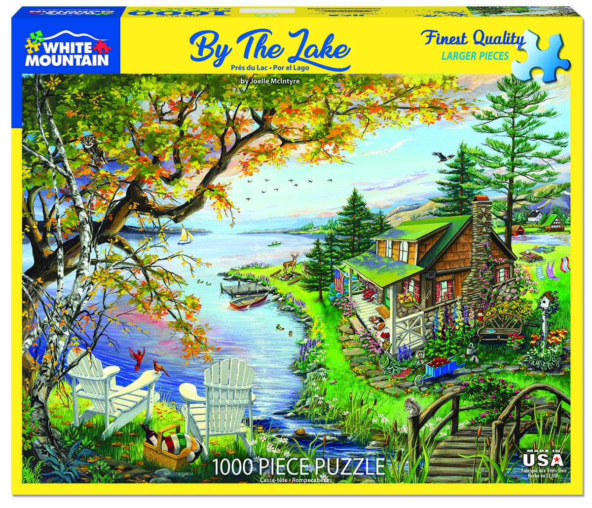 White Mountain Puzzles - By The Lake 1000 Piece Jigsaw Puzzle