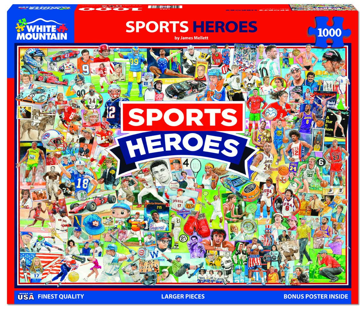 White Mountain Sports Heroes - 1000 Piece Jigsaw Puzzle