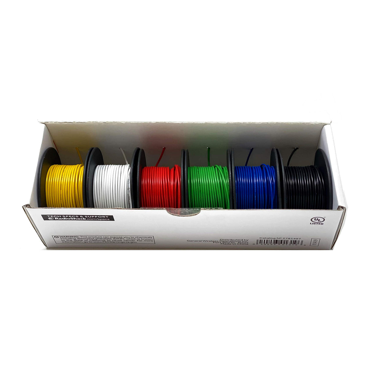 22 AWG SOLID COPPER HOOK-UP WIRE MULTIPACK - 6 COLORS, 150' TOTAL