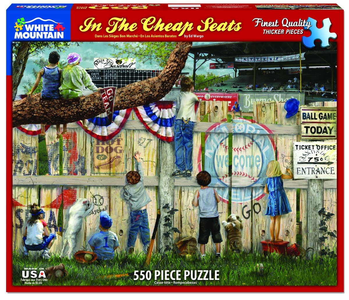 White Mountain in The Cheap Seats Jigsaw Puzzles for Adults 500 Pieces Baseball Puzzle