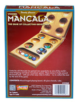 Pressman Mancala - Real Wood Folding Set, with Multicolor Stones by Pressman, 2 players