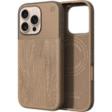 Atom Studios - Split Wood Fiber Magsafe Case For Apple Iphone 16 Pro - Taupe Wood