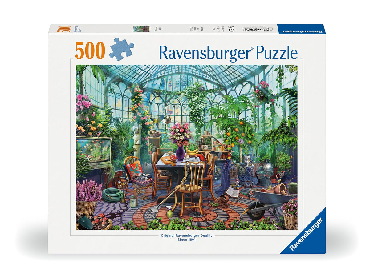 Ravensburger Greenhouse Mornings 500 Piece Jigsaw Puzzle for Adults - Handcrafted Tooling, Made in Germany, Every Piece Fits Together Perfectly