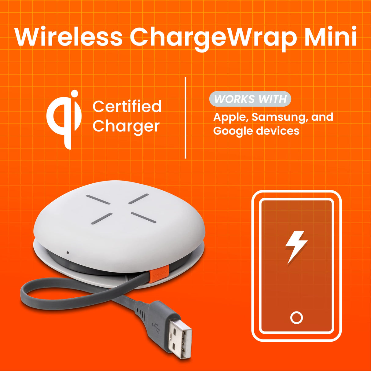 Ventev - Wireless Chargewrap Mini 5w - Gray