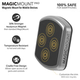 Scosche - Magicmount Pro Dash Mount For Popsockets - Black And Silver