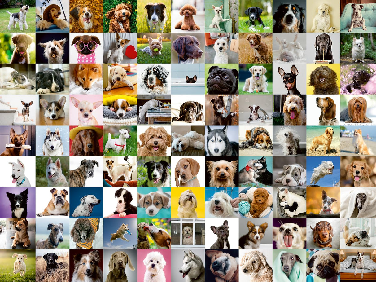 Ravensburger 99 Lovable Dogs | 750 Piece Large Format Jigsaw Puzzle for All Ages | Unique Pieces with Softclick Technology | Vibrant, Glare-Free, and Durable