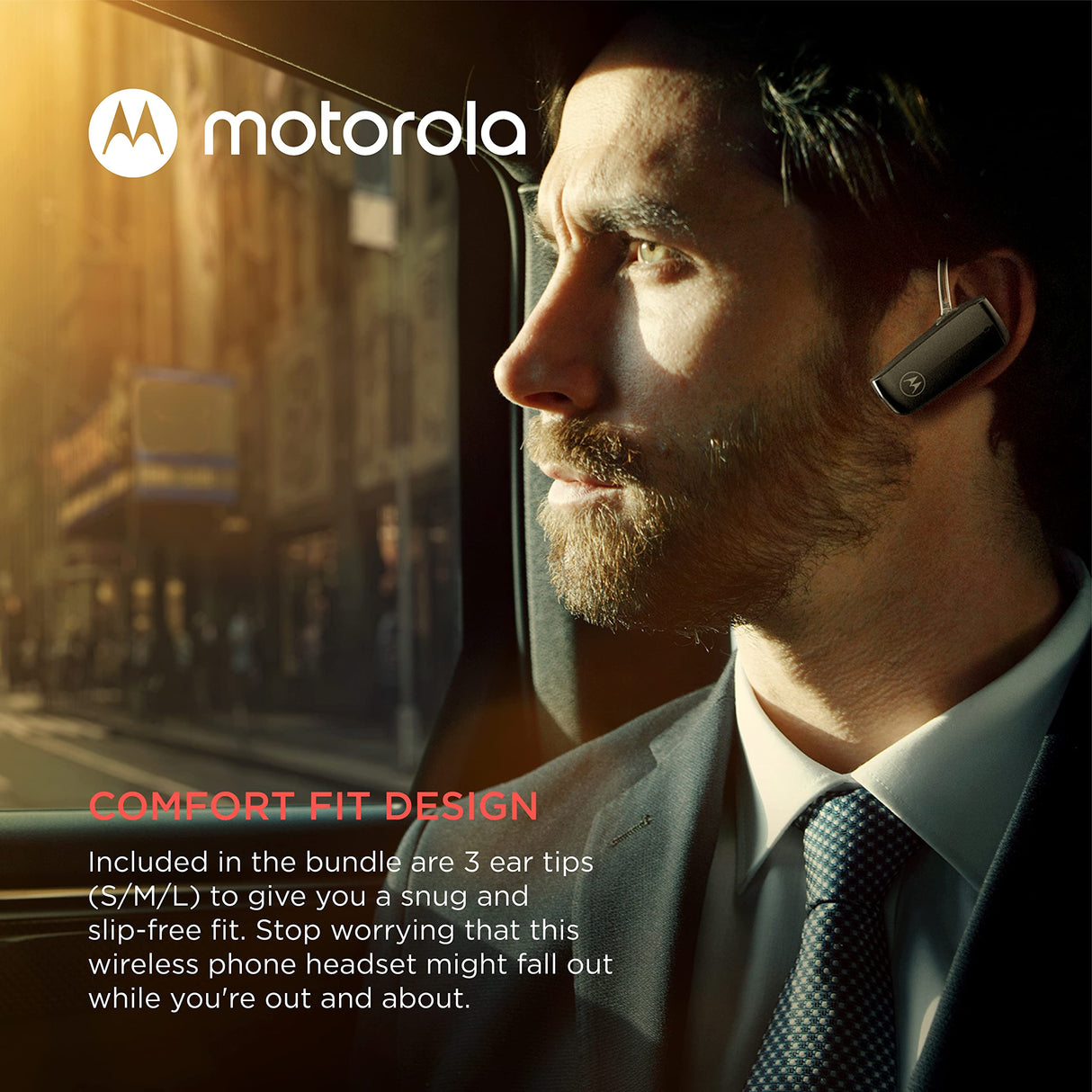 Motorola - Hk385 In Ear Mono Bluetooth Headset - Black