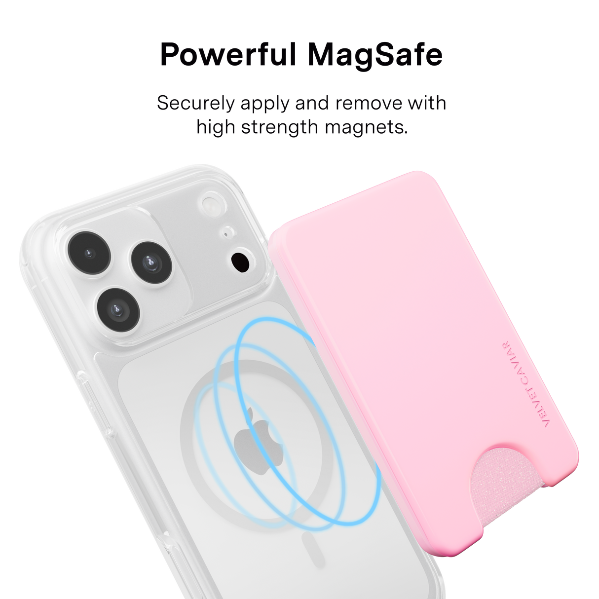 VELVET CAVIAR - Magnetic Phone Wallet-  Strawberry Milk
