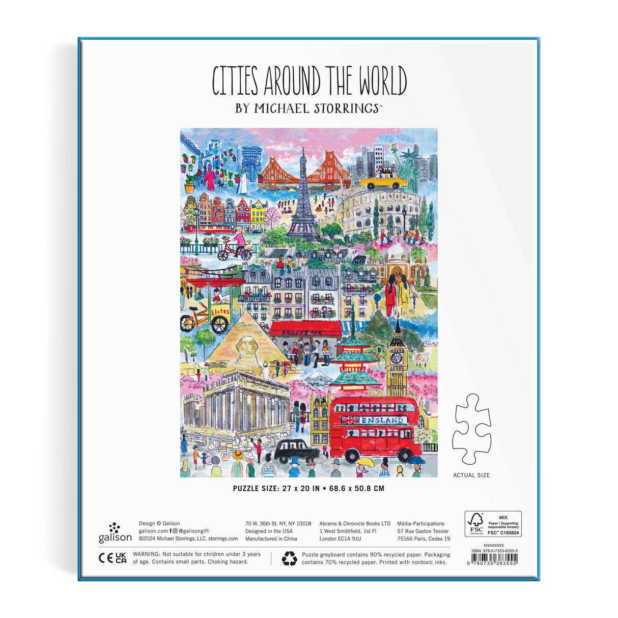 Galison - Michael Storrings Cities Around the World 1000 Piece Puzzle